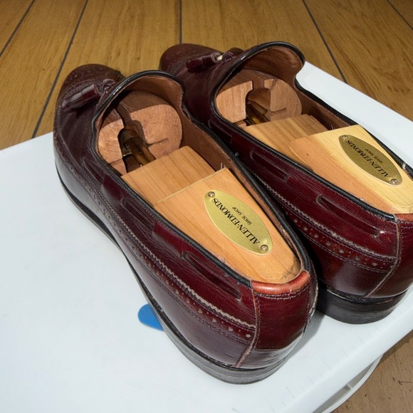 Allen Edmonds Berwick Burgundy Leather Wingtip Tassel Loafers Mens 11 A‎ 8873 main image 16